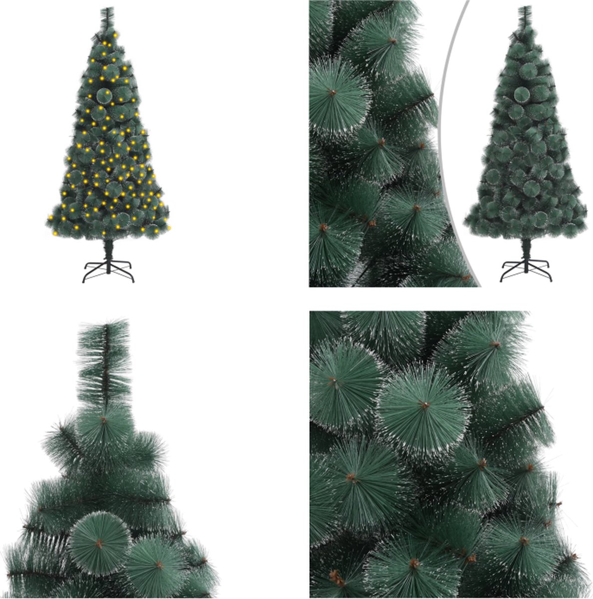 vidaXL Kunstkerstboom met LED's en standaard 120 cm PET groen - Kunstkerstboom - Kunstkerstbomen - Kerstboom - Kerstdecoratie