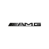 AMG - Logo - Metaalkunst - Grijs - 140 x 15 cm - Auto Decoratie - Muur Decoratie- Man Cave - Cadeau voor man- Inclusief ophangsysteem