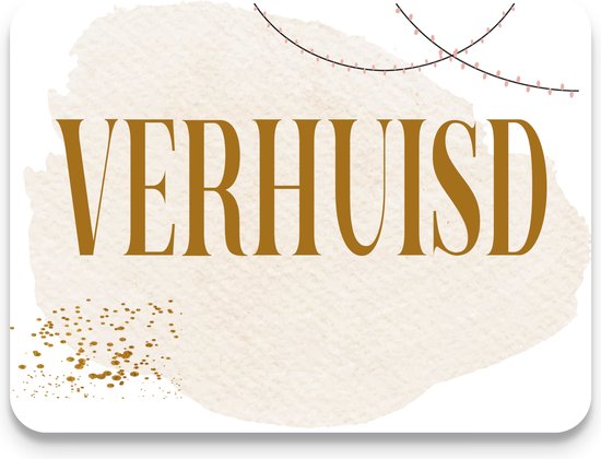 Studio Juulz - Verhuiskaart 20 x VERHUISD | Verhuizen | Adreswijziging | Verhuiskaarten | Verhuisbericht | Nieuw huis | Samenwonen | Lief | Modern | A6 | natuurtinten