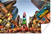 Times Square in New York Poster 90x60 cm - Foto print op Poster (wanddecoratie woonkamer / slaapkamer) / Amerikaanse steden Poster