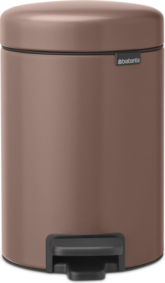 Goedkoopste Brabantia NewIcon Prullenbak - 3 liter - Satin Taupe