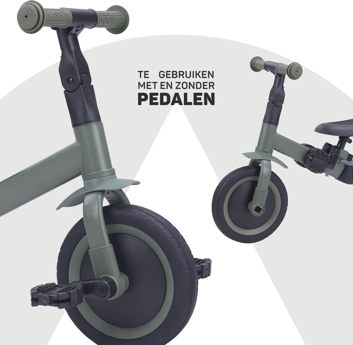 Topmark Kaya - 4 in1 Driewieler - Loopfiets - Balance Bike - Groen — afbeelding 5