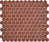 The Mosaic Factory Hexagons - Tegel - Mozaïektegel - 30x30x0,5cm - Rood, Oranje - Mat - 0.78m²/10 Stuks