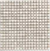 The Mosaic Factory Natural Stone - Tegel - Mozaïektegel - 30.2x30.2xcm - Crème, Beige - - 1m²/11 Stuks
