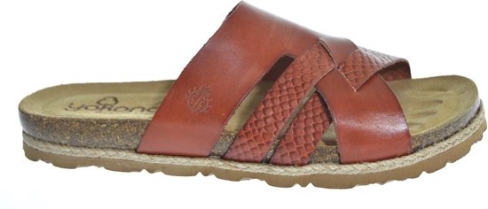 Yokono -Dames - cognac/caramel - slippers & muiltjes - maat 37