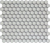 The Mosaic Factory Barcelona Hexagon - Wandtegels - Mozaïektegel - 26x30x0.3cm - Wit glans Glans - 0.78m²/10 Stuks