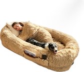 Human Dog Bed XL - 165x100cm - Honden Bed Voor Mensen - Bruin