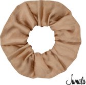 Jumalu satin scrunchie haarwokkel haarelastiek - shiny champagne  - 1 stuk