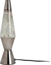 Leitmotiv Glitter lavalamp - tafellamp - 37 cm hoog - Ø10 cm - glitter - chroom