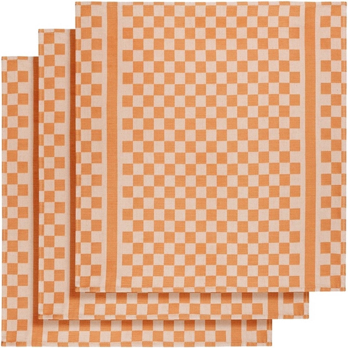 De Witte Lietaer Theedoek, Oranje - 3 stuks - 65 x 70 cm - Katoen