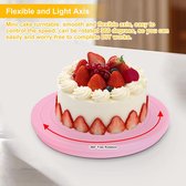 Roterende taartdraaitafel, 2 stuks mini 360 graden roterende taartbasis standaard decoreren draaitafel keuken bakgereedschap roze bakken taart decoreren benodigdheden