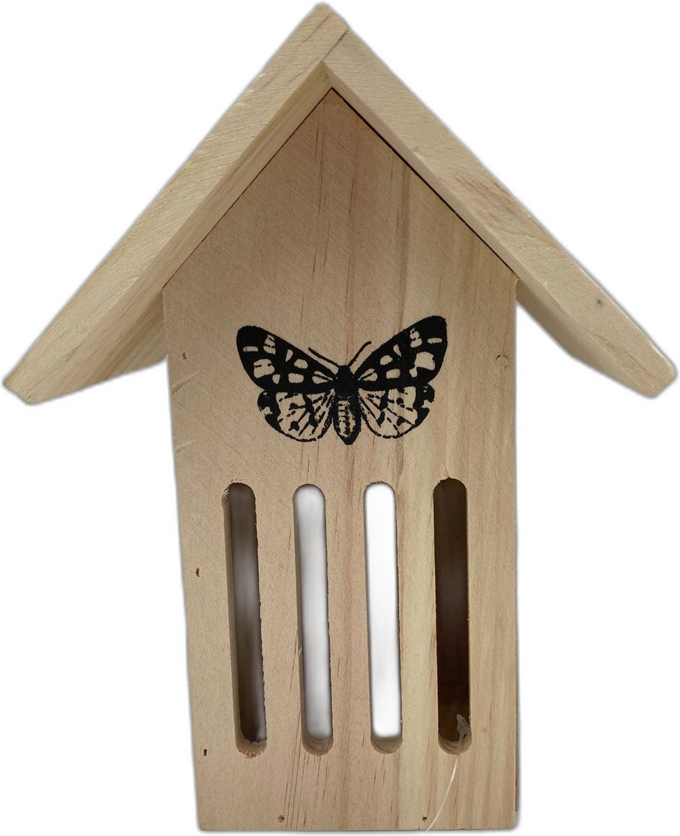 Vlinderkast - Hout - 17 x 12 x 23 cm