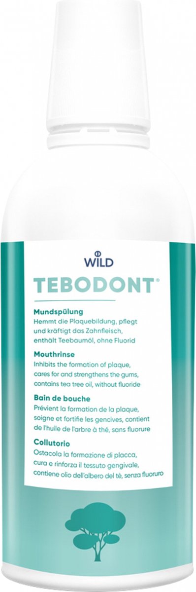 Wild Tebodont Mondwater 500 ml - Fluoridevrij