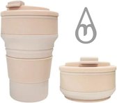 Opvouwbare beker - Motivai® - Rosé - To go - 350ML - Siliconen cup - Herbruikbaar - Pocket cup - Koffie/Theebeker Travel cup
