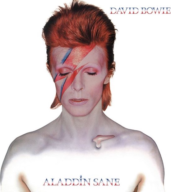 Metalen Wandbord van de LP Cover - David Bowie - Ziggy Stardust - Aladdin Sane