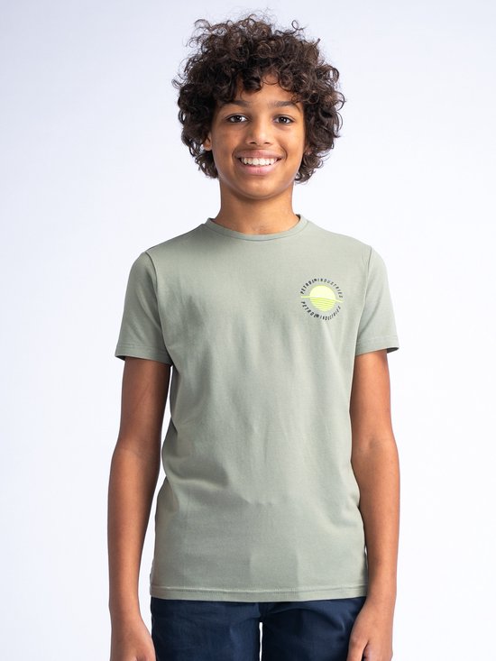 Petrol Industries - Jongens Backprint T-shirt Glassy - Groen - Maat 164