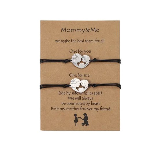 Bracelet maman & moi - bracelet-mère-mère -cadeau mère fille -mère et fille -fête des mères -cadeau fête des mères