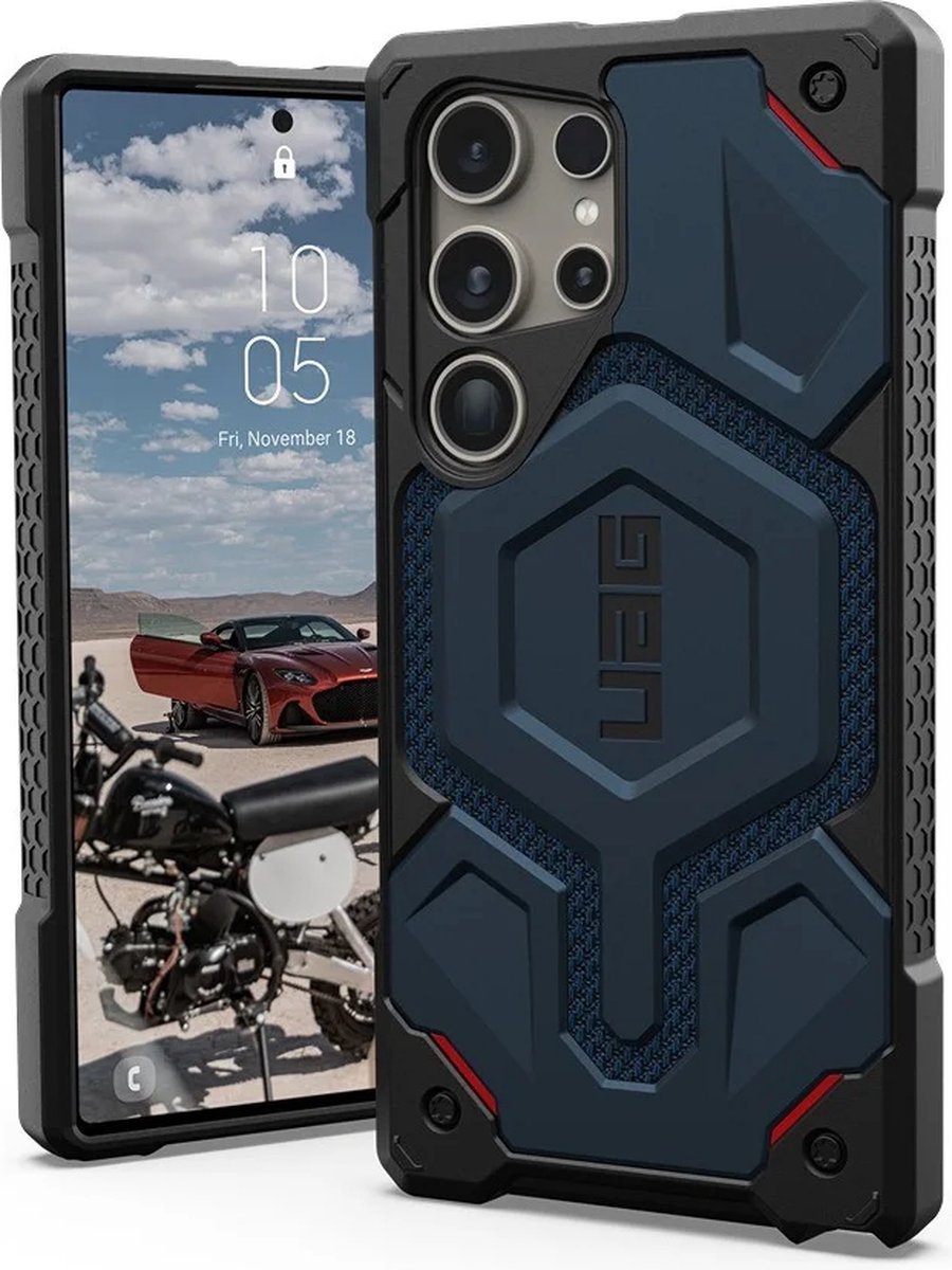 Geschikt voor Urban Armor Gear Samsung S24 Ultra 5G - Back Cover - Monarch Pro Geschikt voor Mag Hoesje - Mallard