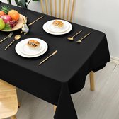 Glad tafelkleed, vlekbestendig tafelkleed met lotuseffect, lichtgewicht, waterafstotend, tafellinnen, zwart, 100 x 100 cm