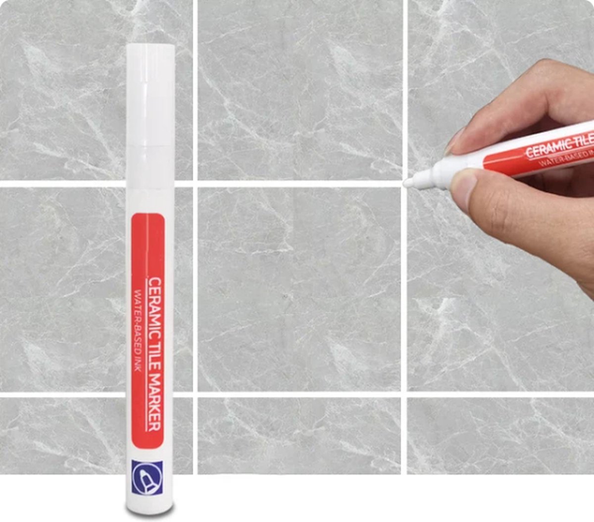Voegenstift | Voegenmarker | Tegelreparatie | Voegenreiniger | WIT