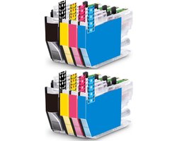 Huismerk geschikt voor Brother LC-421 XL - Inktpatronen (8X) - DCP-J1050DW - DCP-J1140DW - MFC-J1010DW