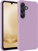 Hoesje Geschikt voor Samsung A25 Hoesje Siliconen Case - Hoes Geschikt voor Samsung Galaxy A25 Hoes Siliconen - Lila