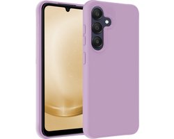 Hoesje Geschikt voor Samsung A25 Hoesje Siliconen Case - Hoes Geschikt voor Samsung Galaxy A25 Hoes Siliconen - Lila