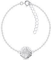 Joy|S - Zilveren armband - schelp - 15 cm + 3 cm extension - sterling zilver 925