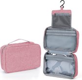 Toilettassen Reistoilettas voor reizigers Dames Cosmetische tas Hangende toilettas voor heren Organizertas (roze)