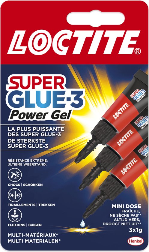 Loctite Power Gel Flexi 3x1g | De Ultieme Lijm voor Flexibele Projecten | Sterk en Betrouwbaar