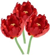 3x Tulipe rouge 25 cm - fleurs artificielles
