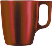 8x Rode koffie bekers/mokken 250 ml