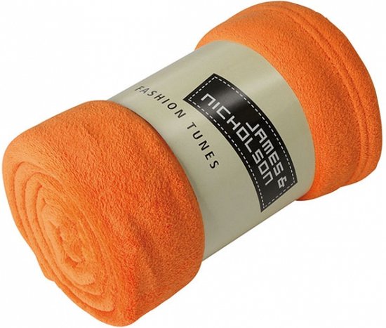 Microvezel fleece deken oranje