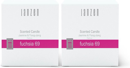 JANZEN Scented Candle Fuchsia 69 2-pack