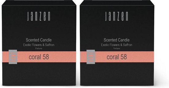 JANZEN Scented Candle Coral 58 2-pack
