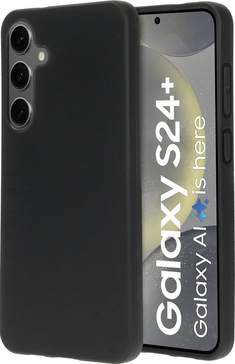Mobiparts hoesje geschikt voor Samsung Galaxy S24 Plus - Zacht TPU - Schokabsorberend TPU - Grip Coating - Zwart