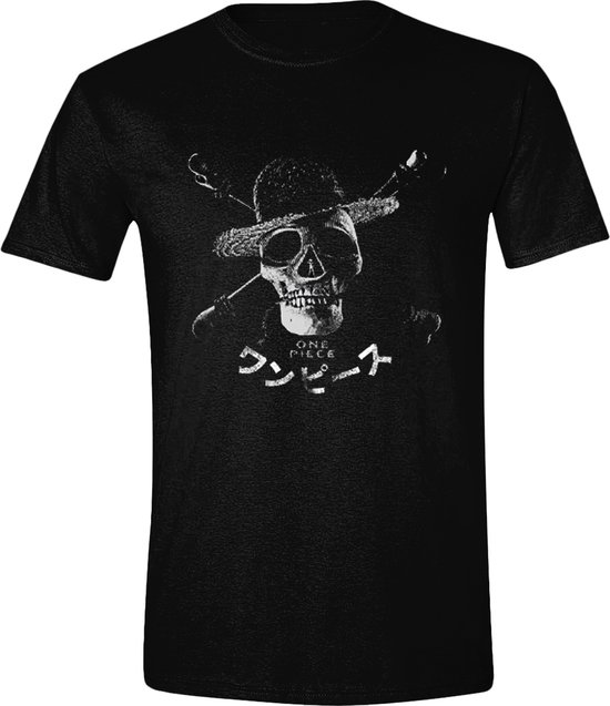 One Piece - Greyscale Skull T-Shirt - Small