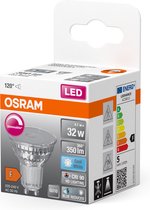 OSRAM Superstar dimbare LED lamp met bijzonder hoge kleurweergave (CRI9-), GU1-basis helder glas ,Koud wit (4-K), 35- Lumen, substituut voor 32W-verlichtingsmiddel dimbaar, 1-Pak