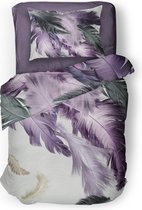 Eleganzzz Dekbedovertrek Purple Flow - paars - Dekbedovertrek 140x200/220cm - Micropercal - Eenpersoons - Dekbedovertrekken
