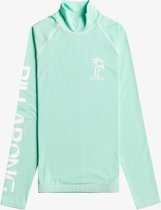 Billabong - UV-rashguard voor dames - Korte mouw - Logo - Munt - maat L