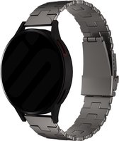Strap-it Smartwatch bandje 22mm universeel - Titanium butterfly band geschikt voor Samsung Galaxy Watch 1 46mm / Watch 3 45mm / Gear S3 Classic & Frontier - Polar Vantage M / M2 / Grit X / V3 - Huawei Watch GT 1-2-3-4 46mm - grafiet