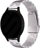 Strap-it Smartwatch bandje 22mm universeel - Titanium butterfly band geschikt voor Samsung Galaxy Watch 1 46mm / Watch 3 45mm / Gear S3 Classic & Frontier - Polar Vantage M / M2 / Grit X / V3 - Huawei Watch GT 1-2-3-4 46mm - zilver