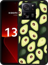 Cazy Hoesje Zwart geschikt voor Xiaomi 13T/13T Pro Avocado's