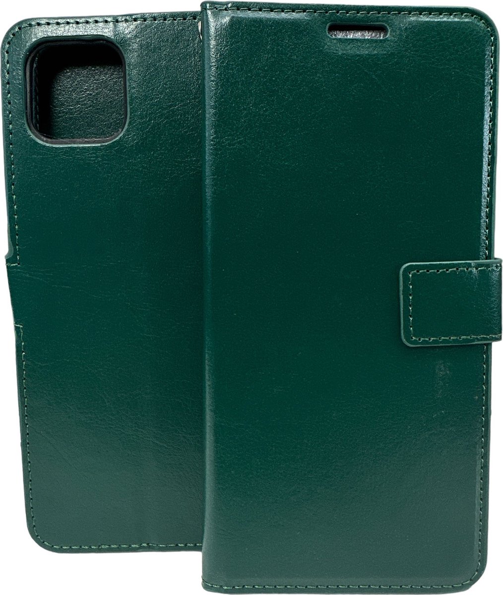 Portemonnee Book case Hoesje Geschikt voor: Oppo A73 5G & A53 5G - Groen
