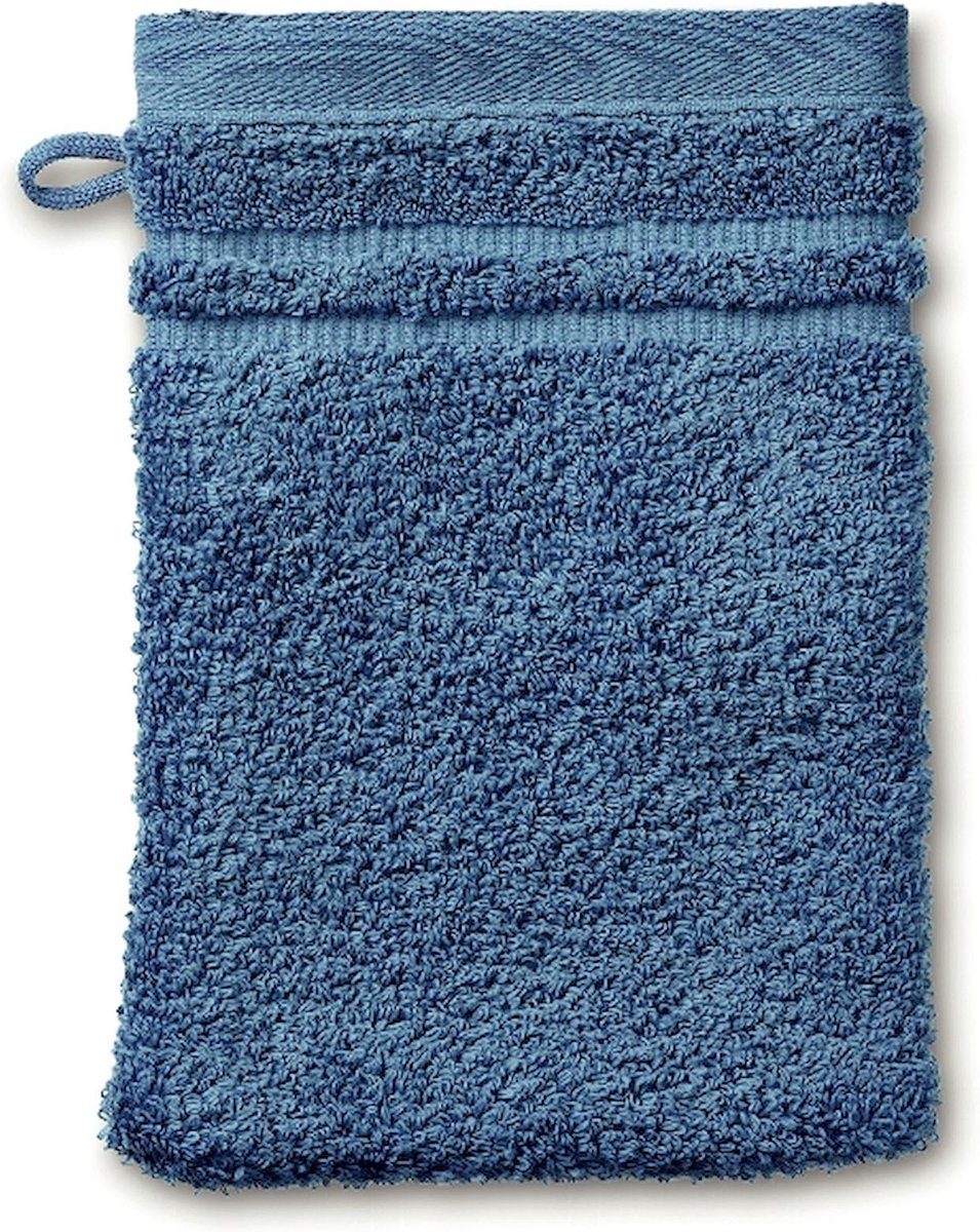 Kela Badkamer - Leonora Washandje Niagara Blue 15x21 cm Set van 3 Stuks - Kunststof - Blauw