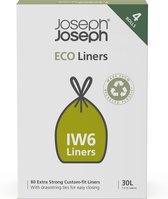 Joseph Joseph vuilniszakken Eco IW6 30 liter - 80 stuks - Pak van 4x20 Stuks - HDPE - Grijs