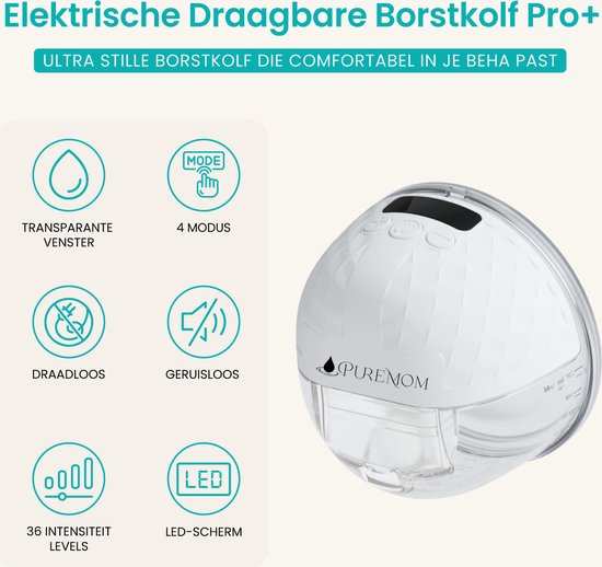 MAMASHY Plus Elektrische Borstkolf Met Display, Draagbare Van De Nieuwste Generatie Houder Zachte Siliconen 180 Ml Accessoire Voor Borstvoeding Mamashy Plus 637924866