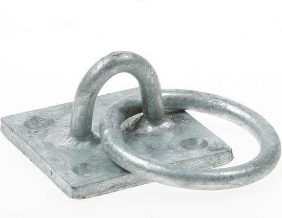 Foto: Breg vierkante aanlegring 60x60x5mm gegalvaniseerd 1 stuk