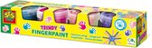 SES - Fingerpaint Trendy 4 couleurs - 4x110ml - miscible - facilement lavable - hypoallergénique