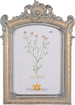 Clayre & Eef Cadre photo 13x18 cm Gris Couleur or Plastique Verre Rectangle Cadre de photo